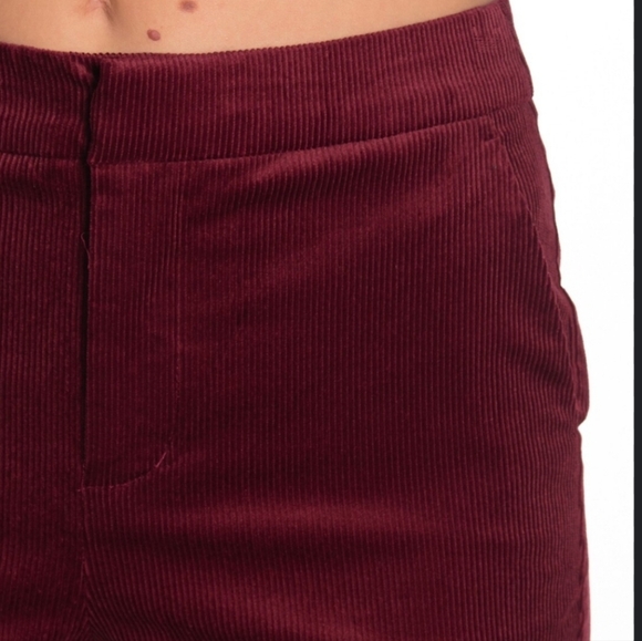 Joie Marcena Cropped Corduroy Pants in blackberry. - Picture 4 of 10